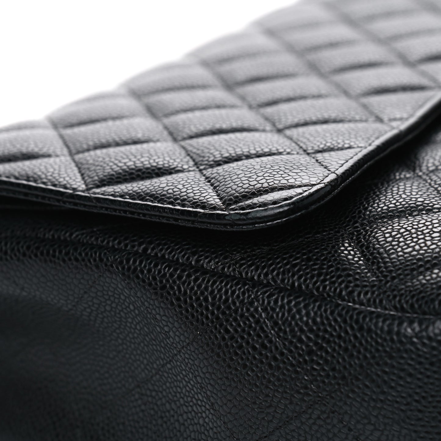 Caviar Quilted Maxi Double Flap Black