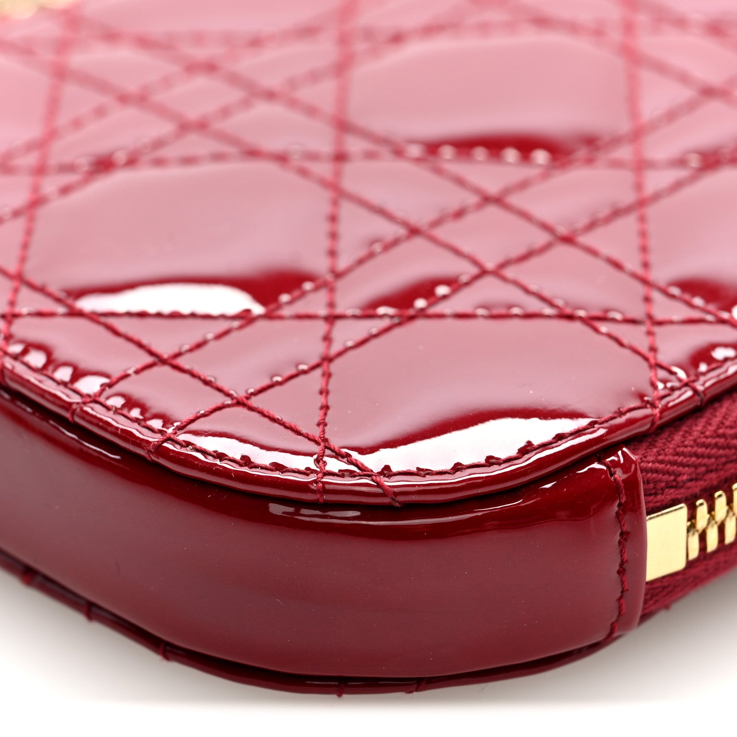 Christian Dior フォンホルダー レッド エナメル Christian Dior Patent Cannage Lady Dior Phone Holder Red 1833607