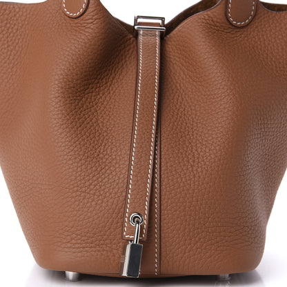 Hermes Taurillon Clemence Picotin Lock 18 PM Gold 10 of 11