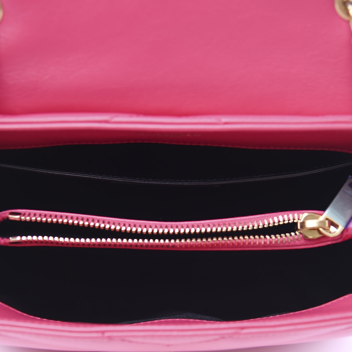 Calfskin Y Quilted Monogram Small Loulou Chain Satchel Fresh Fuchsia