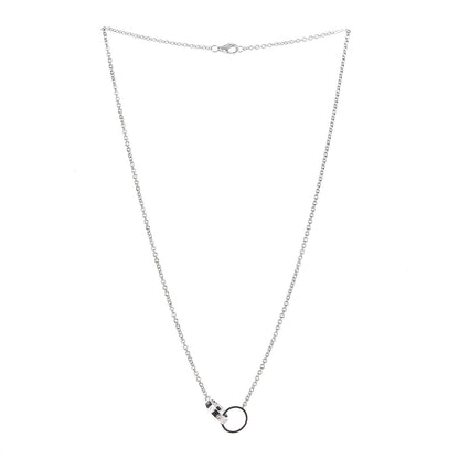 Cartier 18K White Gold Interlocking LOVE Necklace 3 of 8