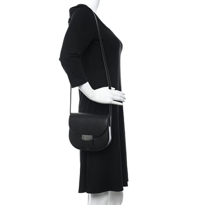 Celine Shiny Textured Calfskin Small Trotteur Black 2 of 8