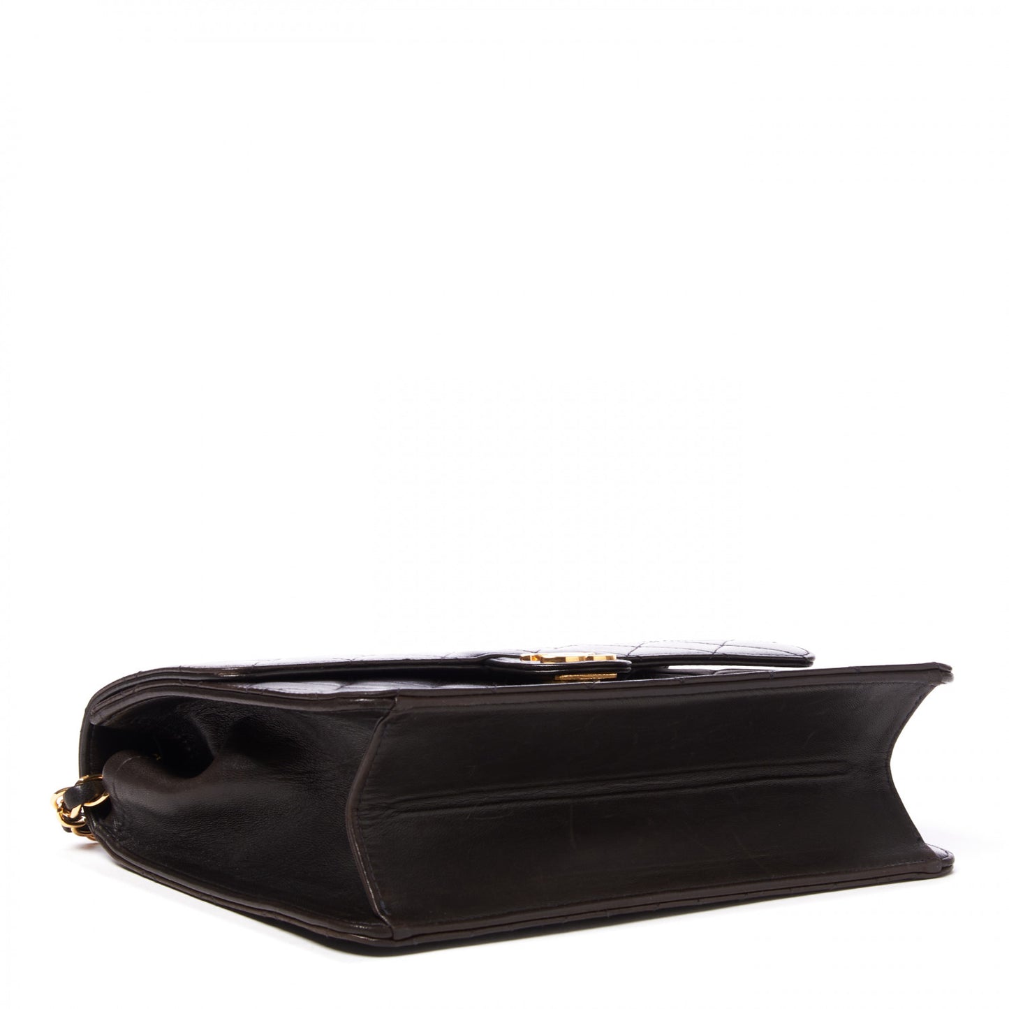 Lambskin Quilted Small Single Flap Black