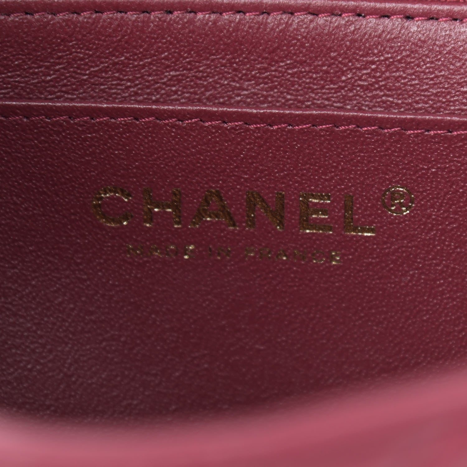 Chanel Lambskin Quilted Mini Top Handle Rectangular Flap Burgundy 5 of 8
