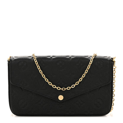 Louis Vuitton Empreinte Pochette Felicie Chain Wallet Black 1 of 11
