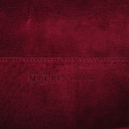 Alexander McQueen Pony Hair Leopard Print Clutch Bordeaux 5 of 6