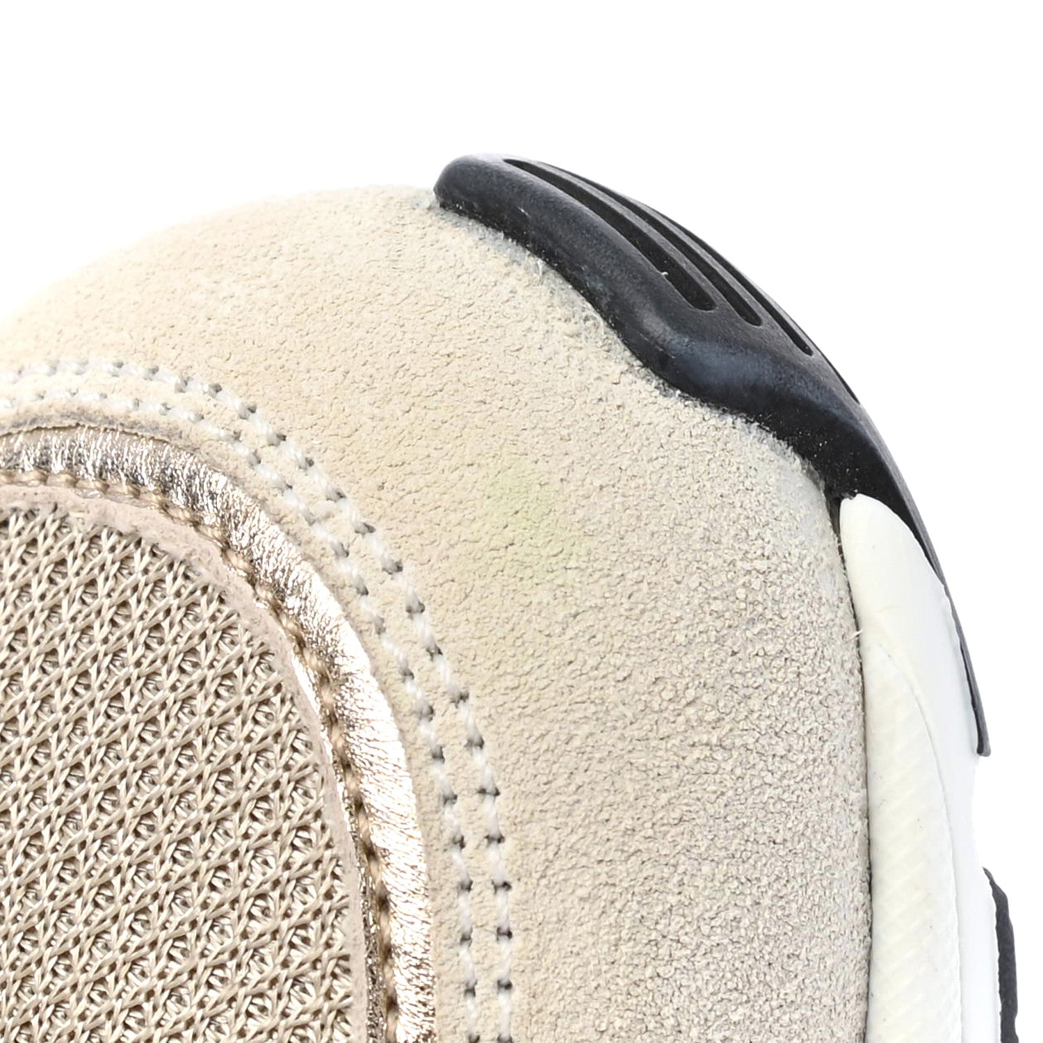 Chanel Suede Calfskin CC Sneakers 37.5 Beige Gold 10 of 10