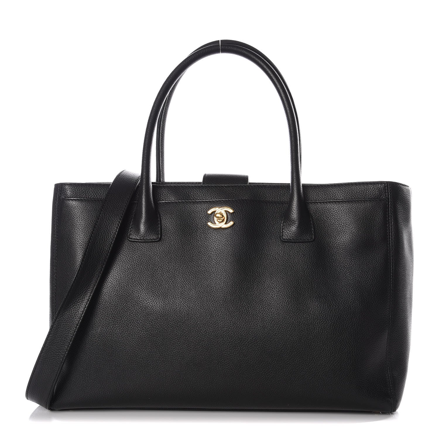 Chanel Calfskin Cerf Executive Shopper Tote Black 1 of 12