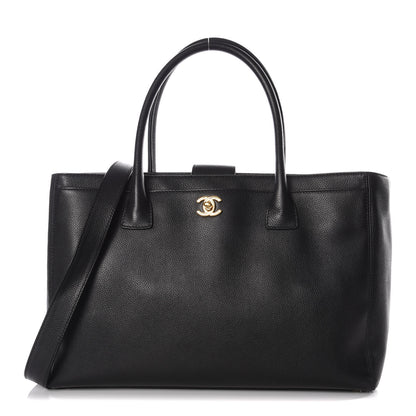 Chanel Calfskin Cerf Executive Shopper Tote Black 1 of 12