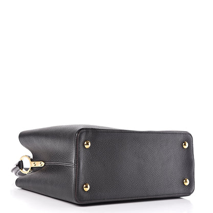 Louis Vuitton Taurillon Capucines MM Black 4 of 9