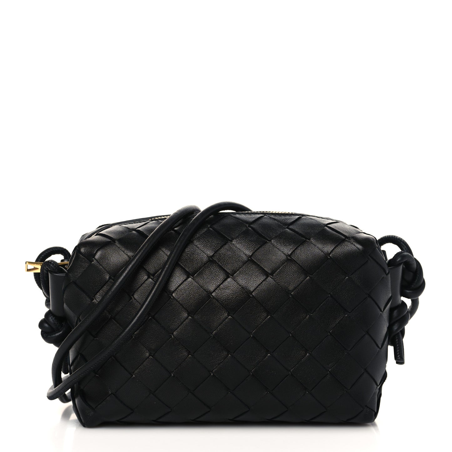 Nappa Intrecciato Mini Loop Camera Bag Black