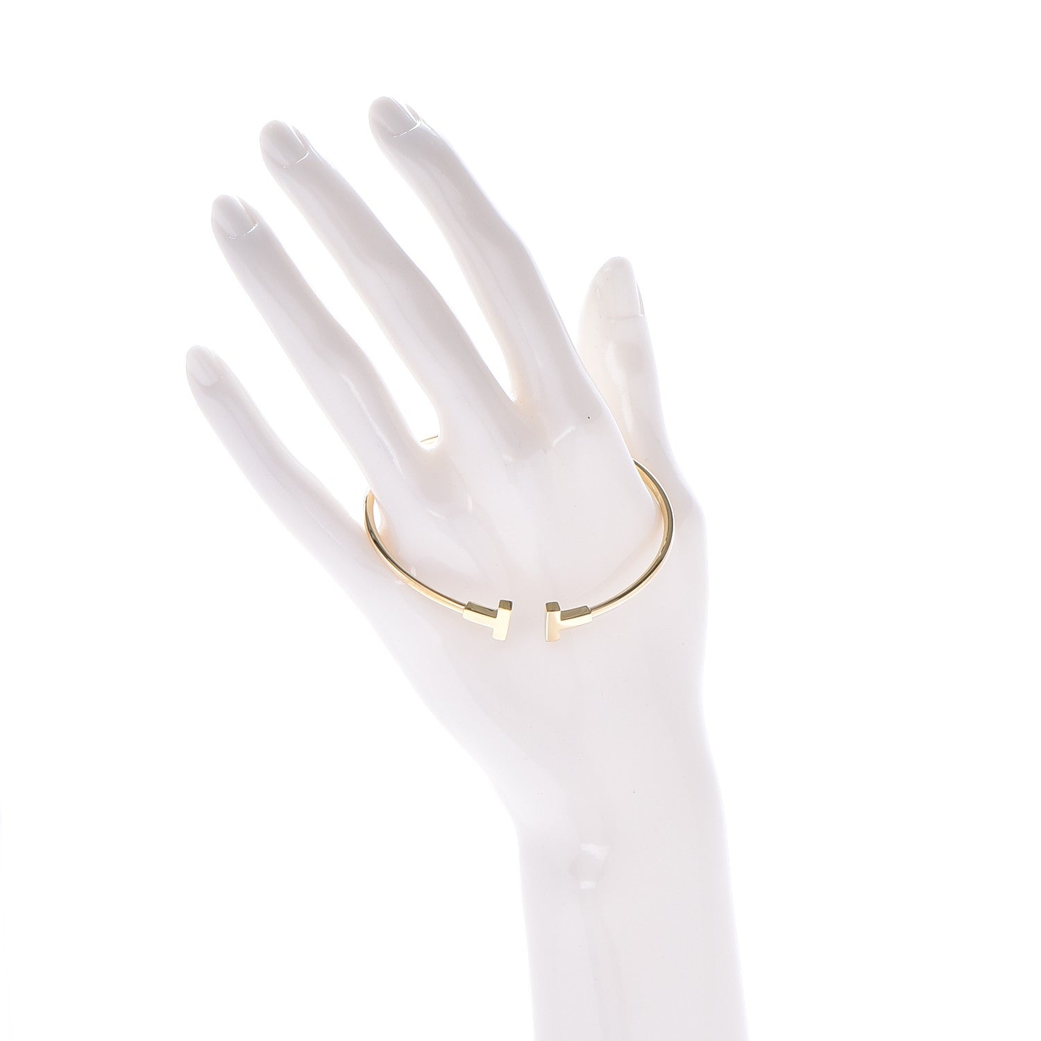 Tiffany 18K Yellow Gold T Wire Bracelet 2 of 5