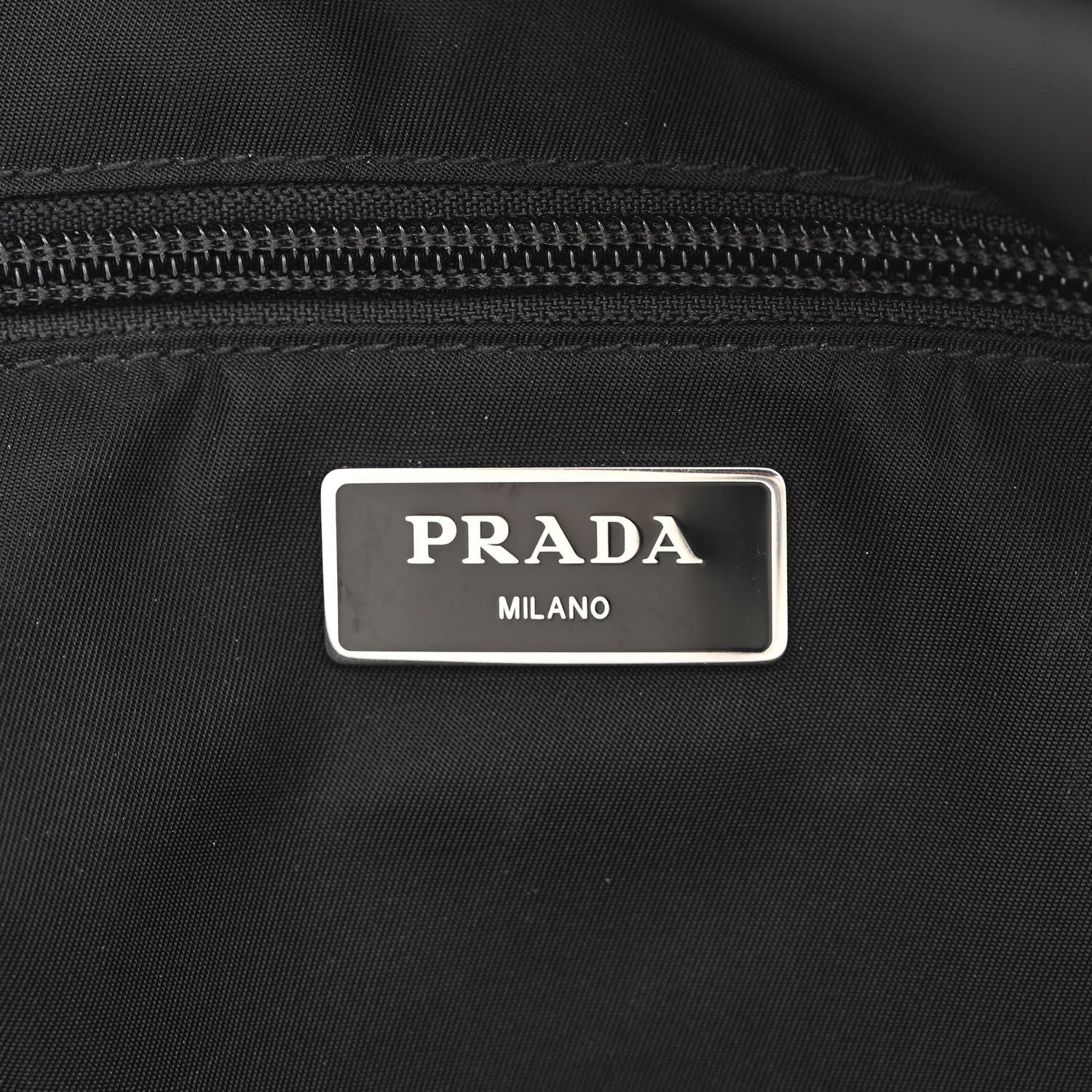 Prada Tessuto Nylon Double Pocket Belt Bag Black 7 of 12