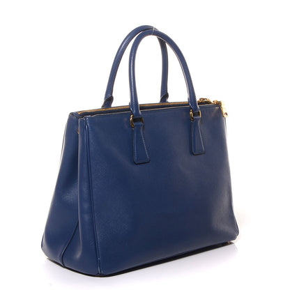 Prada Saffiano Lux Medium Double Zip Tote Bluette 3 of 12