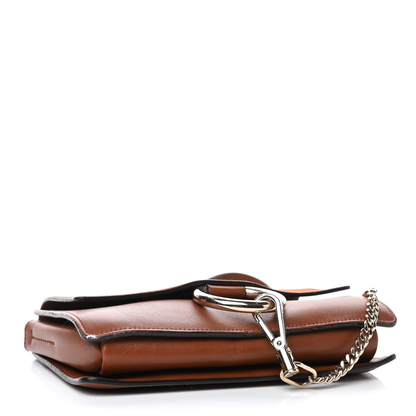 Suede Calfskin Small Faye Shoulder Bag Tobacco