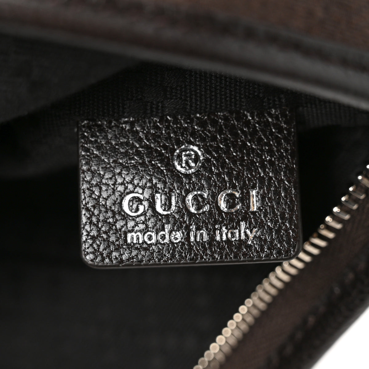 Gucci Monogram Small Plaque Pouch Dark Brown 6 of 11