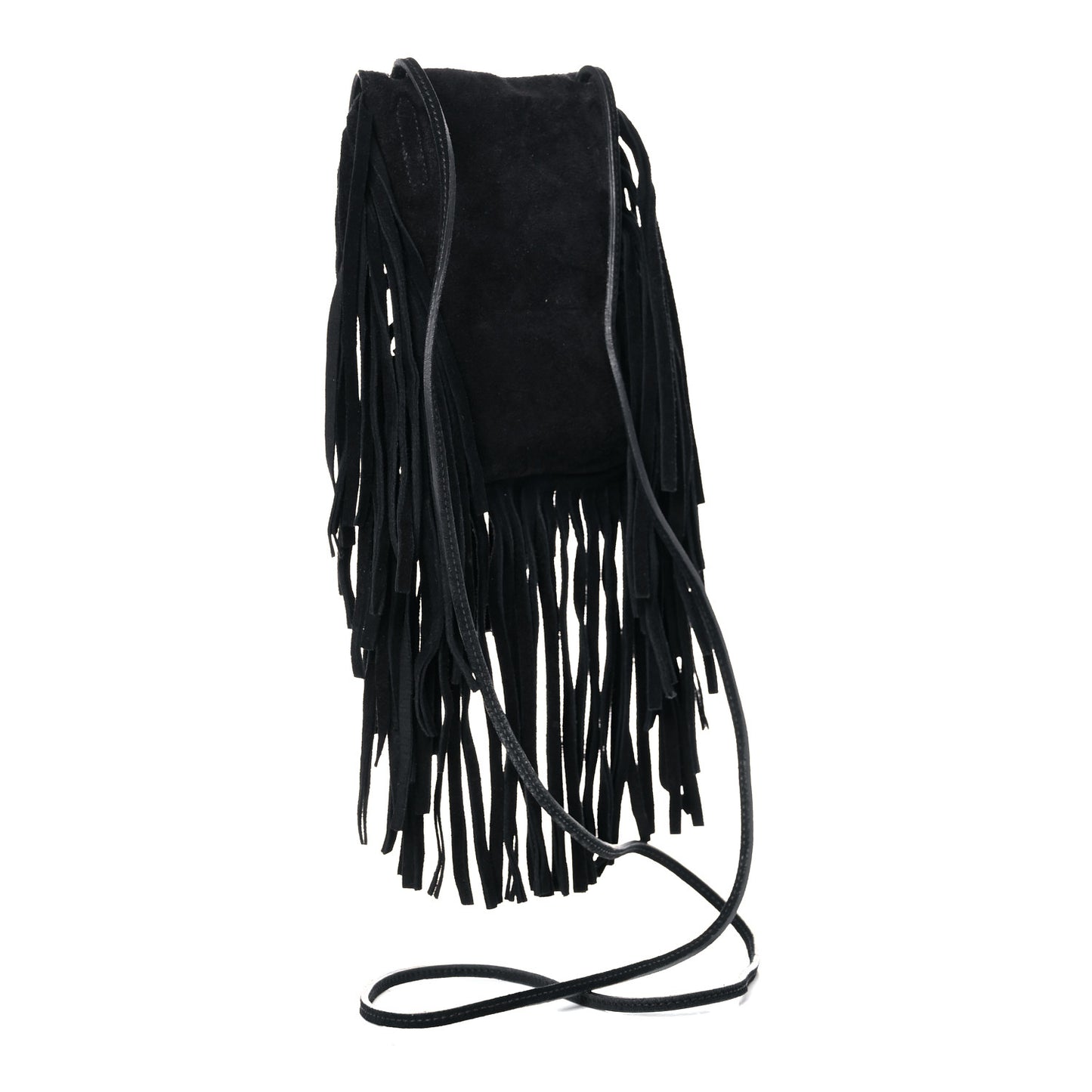 Suede Fringe Toy Monogram Anita Crossbody Bag Black
