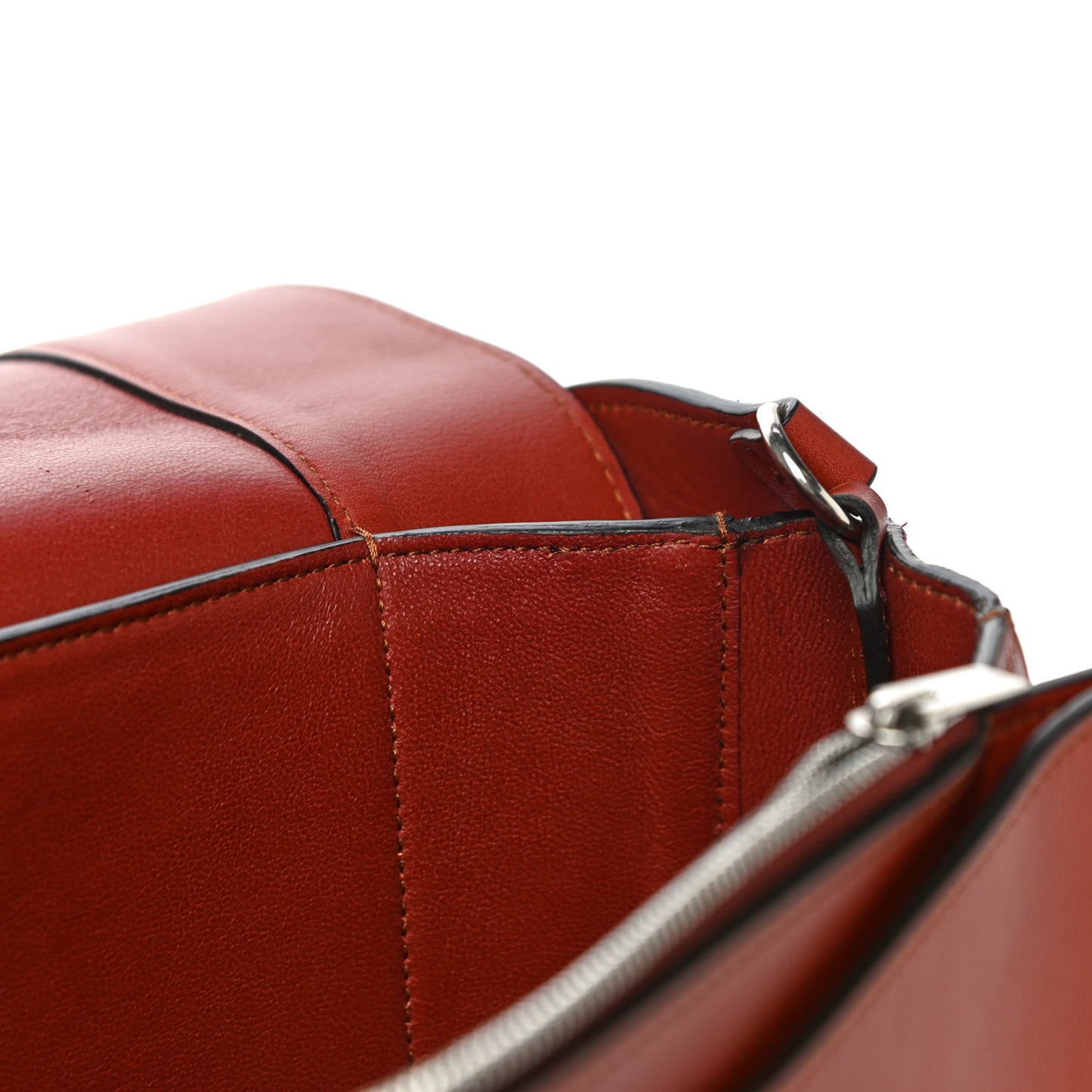 Suede Calfskin Medium Frame Shoulder Bag Brick