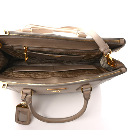 Prada Saffiano Lux Colorblock Medium Galleria Double Zip Tote Pomice Talco 5 of 10