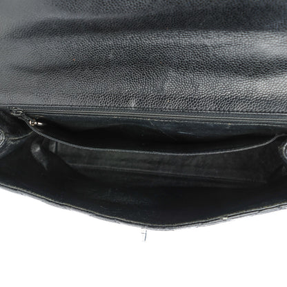 Chanel Caviar Quilted Jumbo Kelly Flap Black 5 of 9
