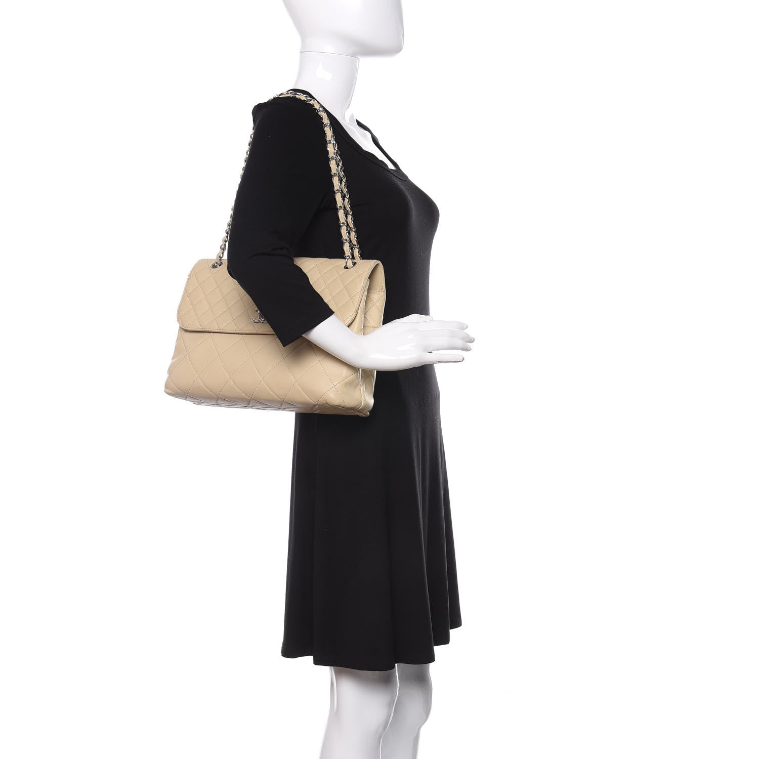 Chanel Calfskin Quilted In the Business Flap Bag Beige Clair 2 of 17