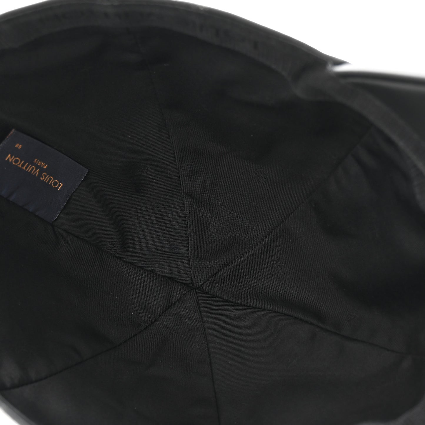 Calfskin Monogram Shadow Baseball Cap 58 Black