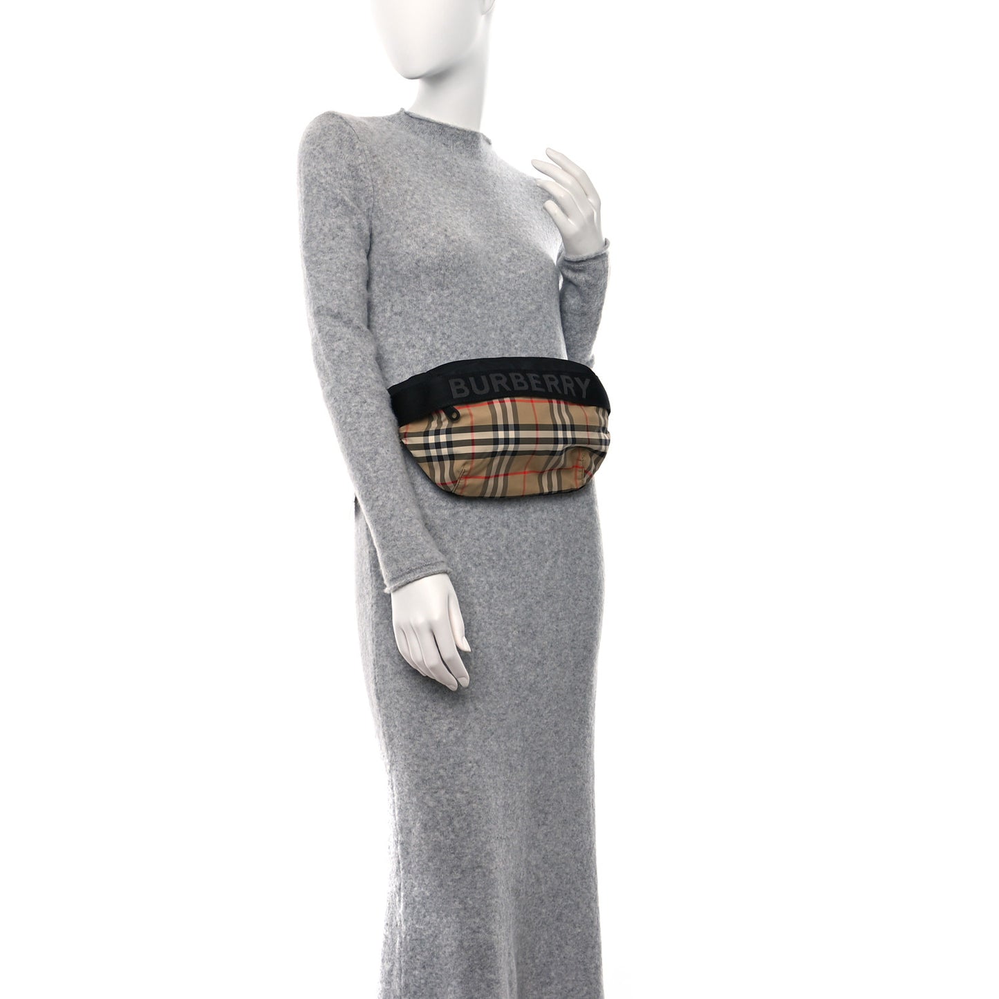 Nylon Vintage Check Sonny Bum Bag Archive Beige Black
