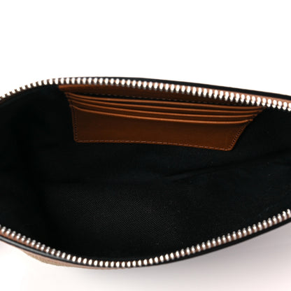 Burberry Mega Check Peyton Crossbody Clutch Bag Saddle Brown 5 of 6