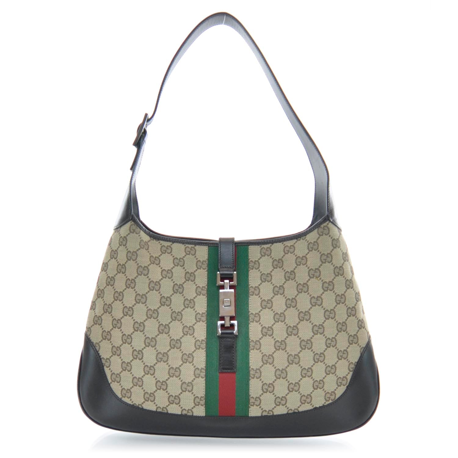 Gucci Monogram Web Jackie O Hobo 1 of 9