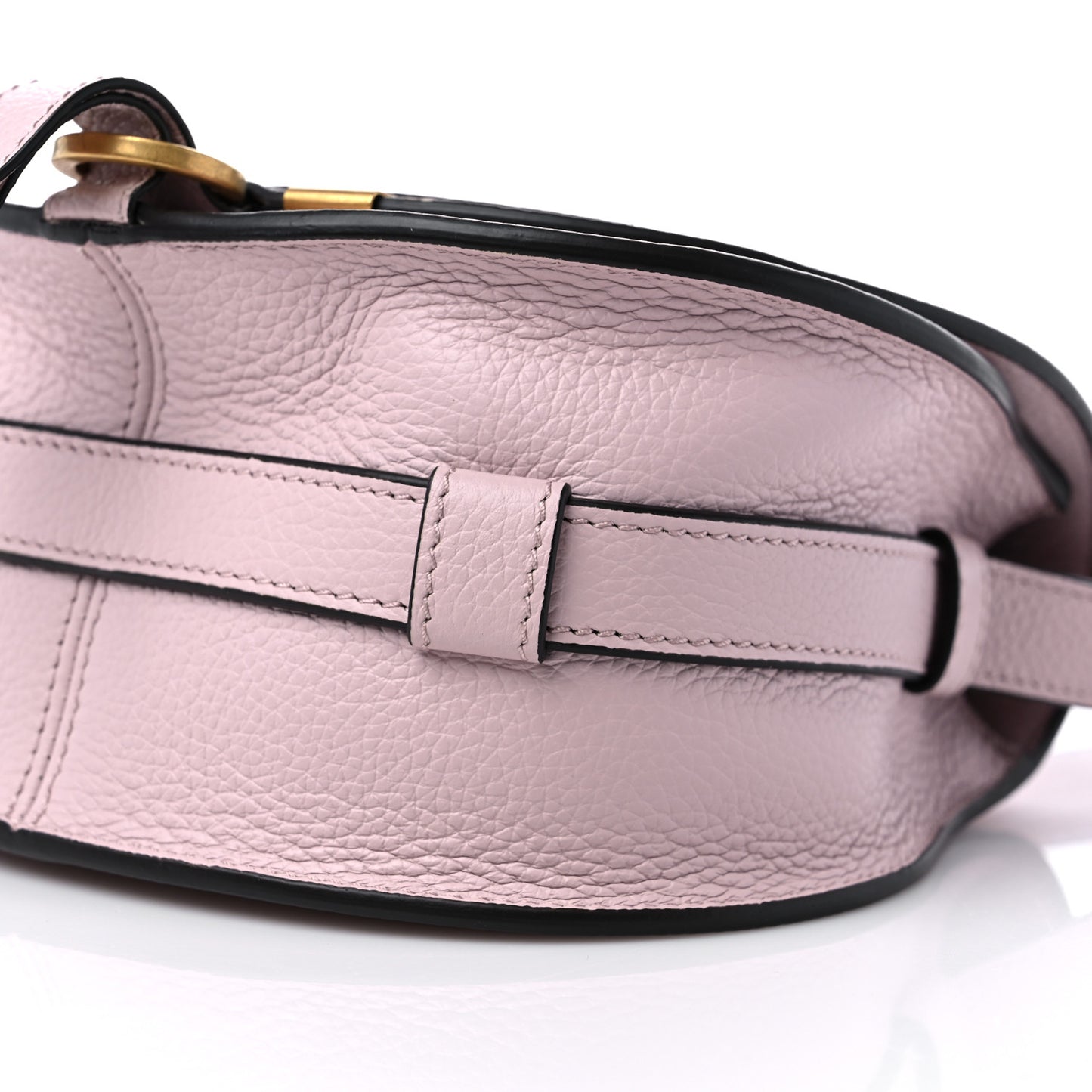 Grained Calfskin Small Marcie Saddle Bag Misty Lavender