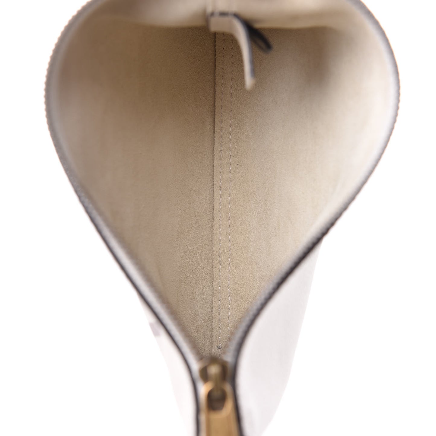 Pebbled Calfskin Medium Logo Portfolio Clutch White