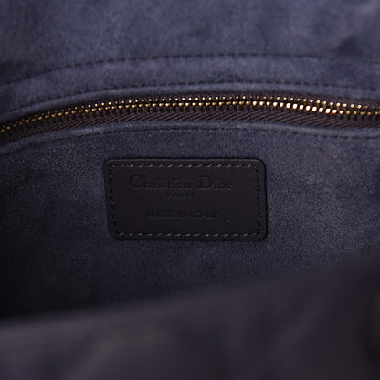 Christian Dior Ultra Matte Calfskin Cannage Medium Lady Dior Blue 6 of 8