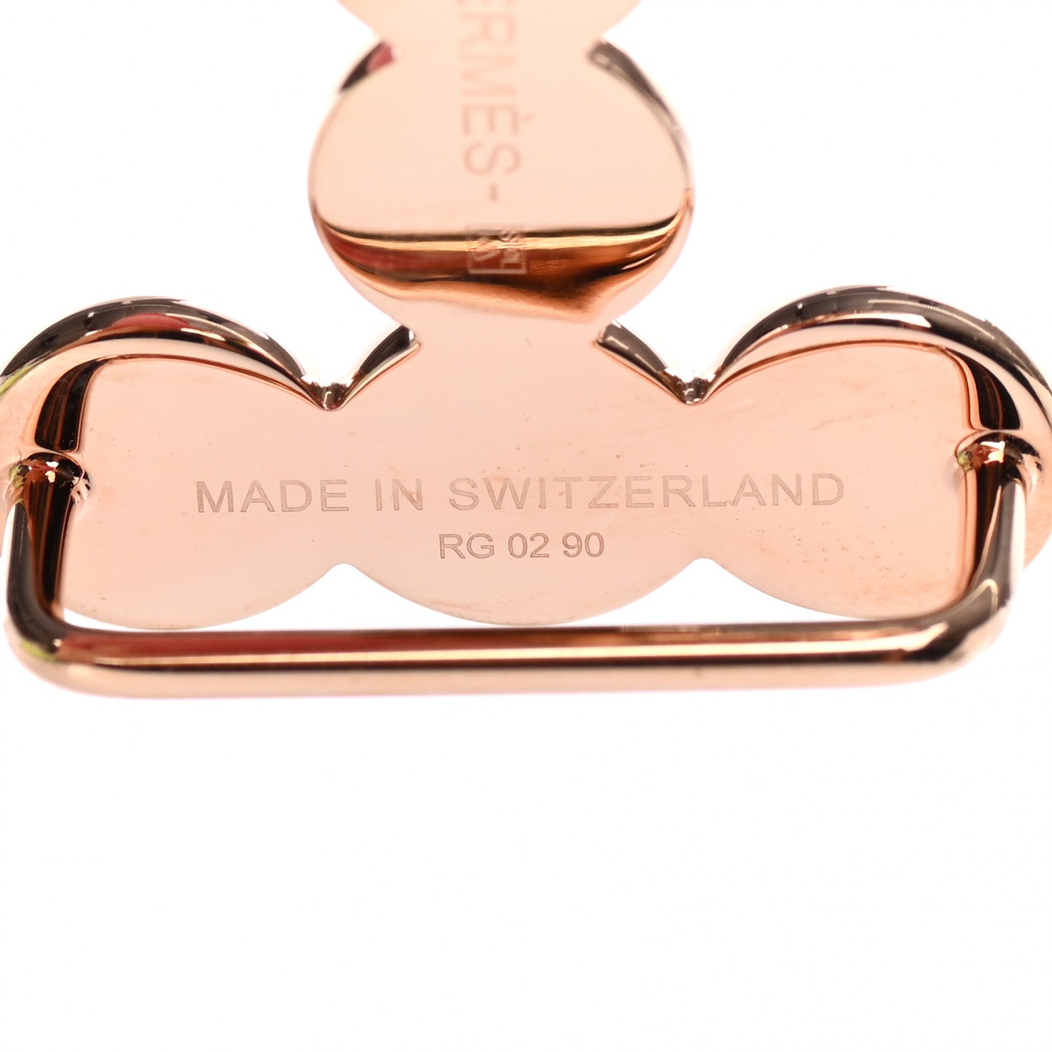Hermes Polished Brass Bubbles 24mm H Belt Buckle Gold 4 of 4