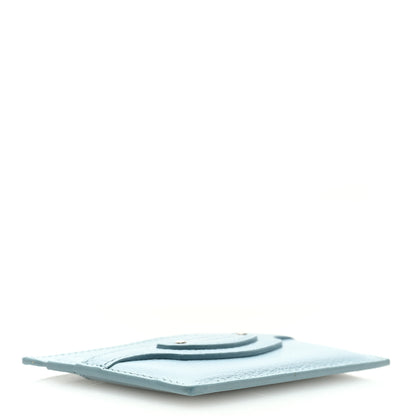 Balenciaga Grained Calfskin Neo Classic Silver Hardware City Card Holder Blue Grey 4 of 6