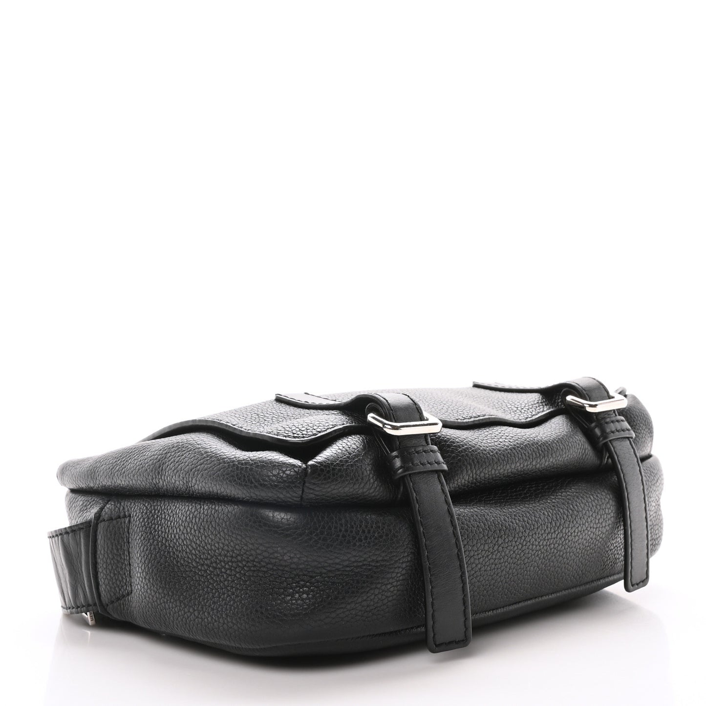Soft Grained Calfskin XS Military Messenger Bag Black