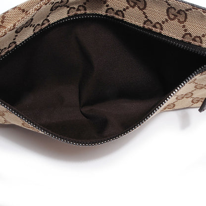 Gucci GG Monogram Web Double Pocket Belt Bag Dark Brown 5 of 8