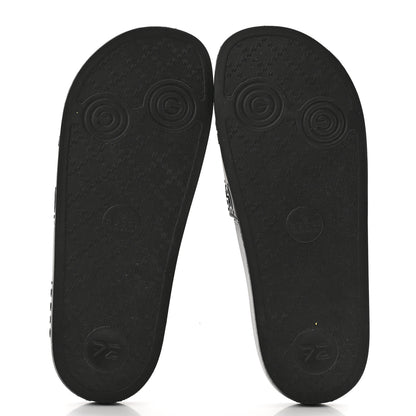 Gucci Rubber GG Monogram Perforated Womens Slide Sandals 40 Black 5 of 10