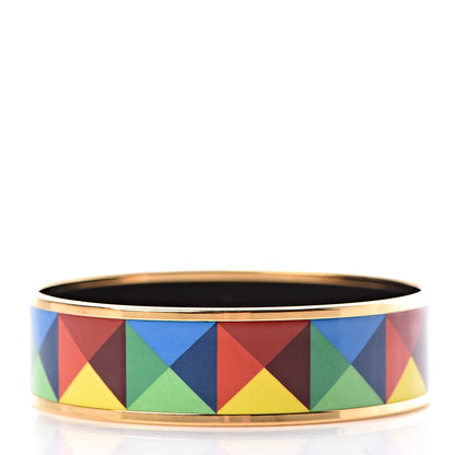 Hermes Enamel Printed Wide Bracelet 62 3 of 5