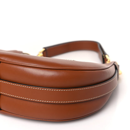 Celine Smooth Calfskin Medium Ava Logo Shoulder Bag Tan 8 of 8