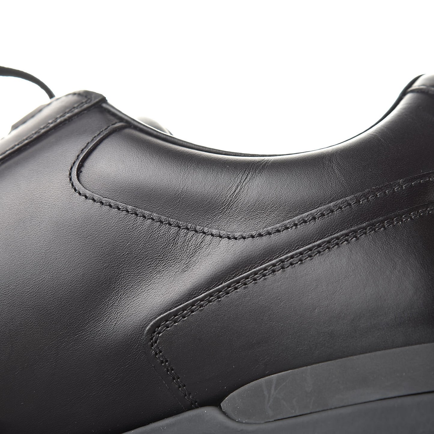 Calfskin Run Away Sneakers 12 Black