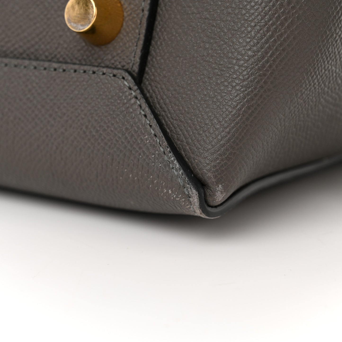 Grained Calfskin Mini Belt Bag Grey