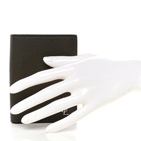 Calfskin Techno Credit Card Wallet Dark Khaki