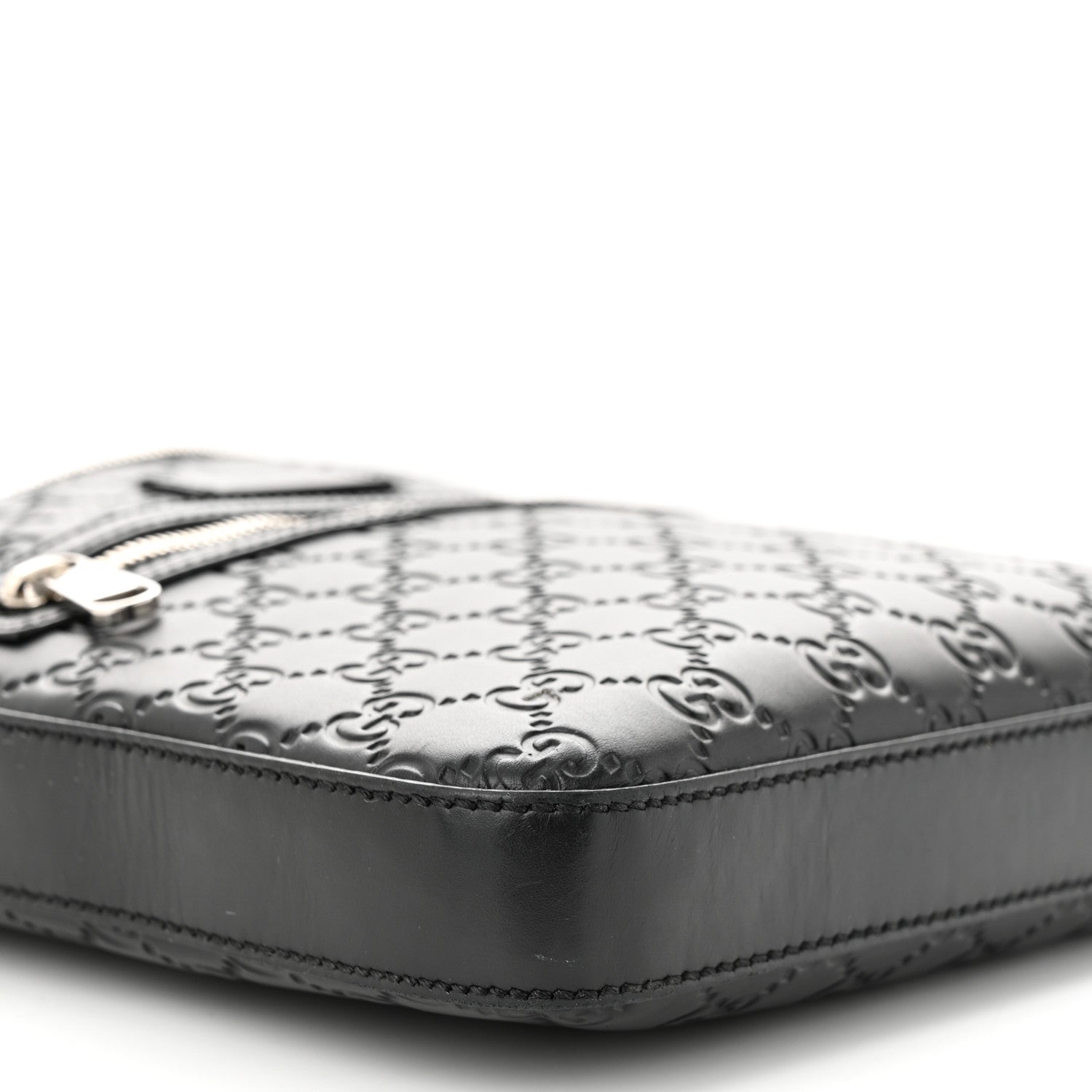 Gucci Guccissima Signature Small Messenger Bag Black 9 of 13