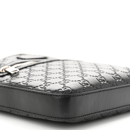 Gucci Guccissima Signature Small Messenger Bag Black 9 of 13