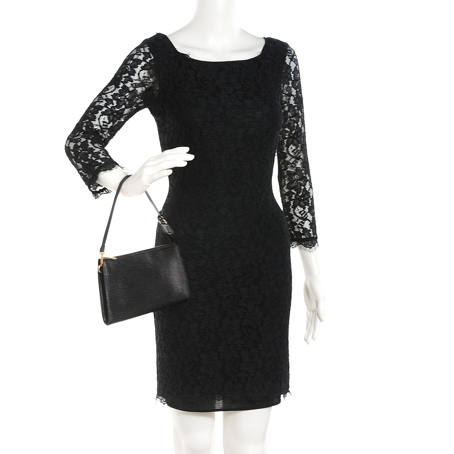 Louis Vuitton Epi Pochette Accessories 24 Black 2 of 7