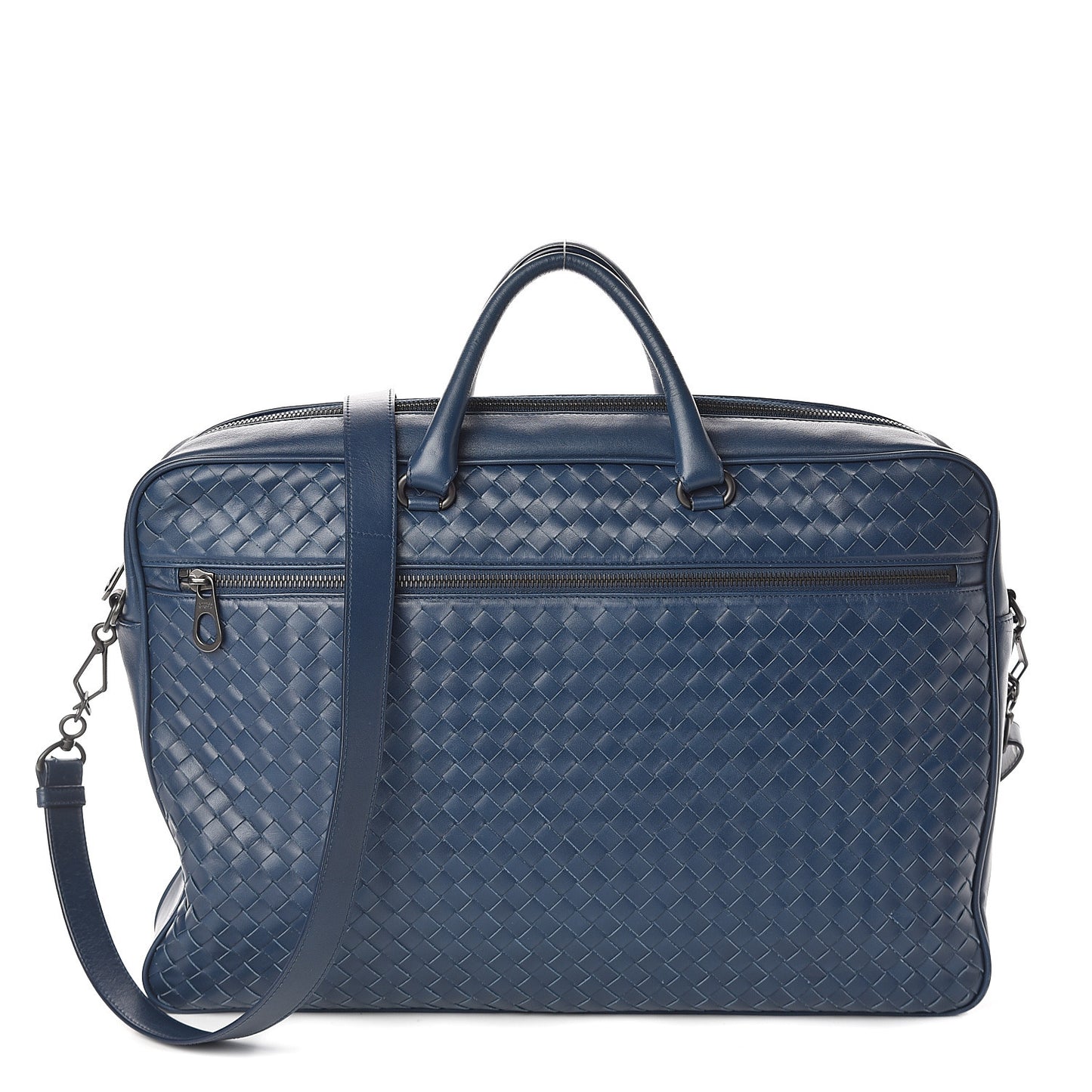 Nappa Intrecciato Briefcase Light Tour Blue