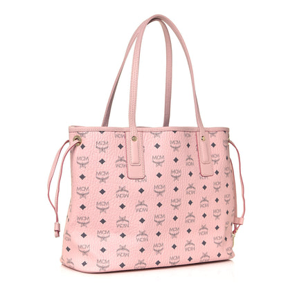MCM Visetos Medium Liz Reversible Shopper Tote Powder Pink 4 of 19