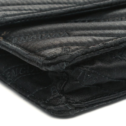 Balenciaga Satin Jacquard Logo Matelasse BB Wallet On Chain Black 7 of 8