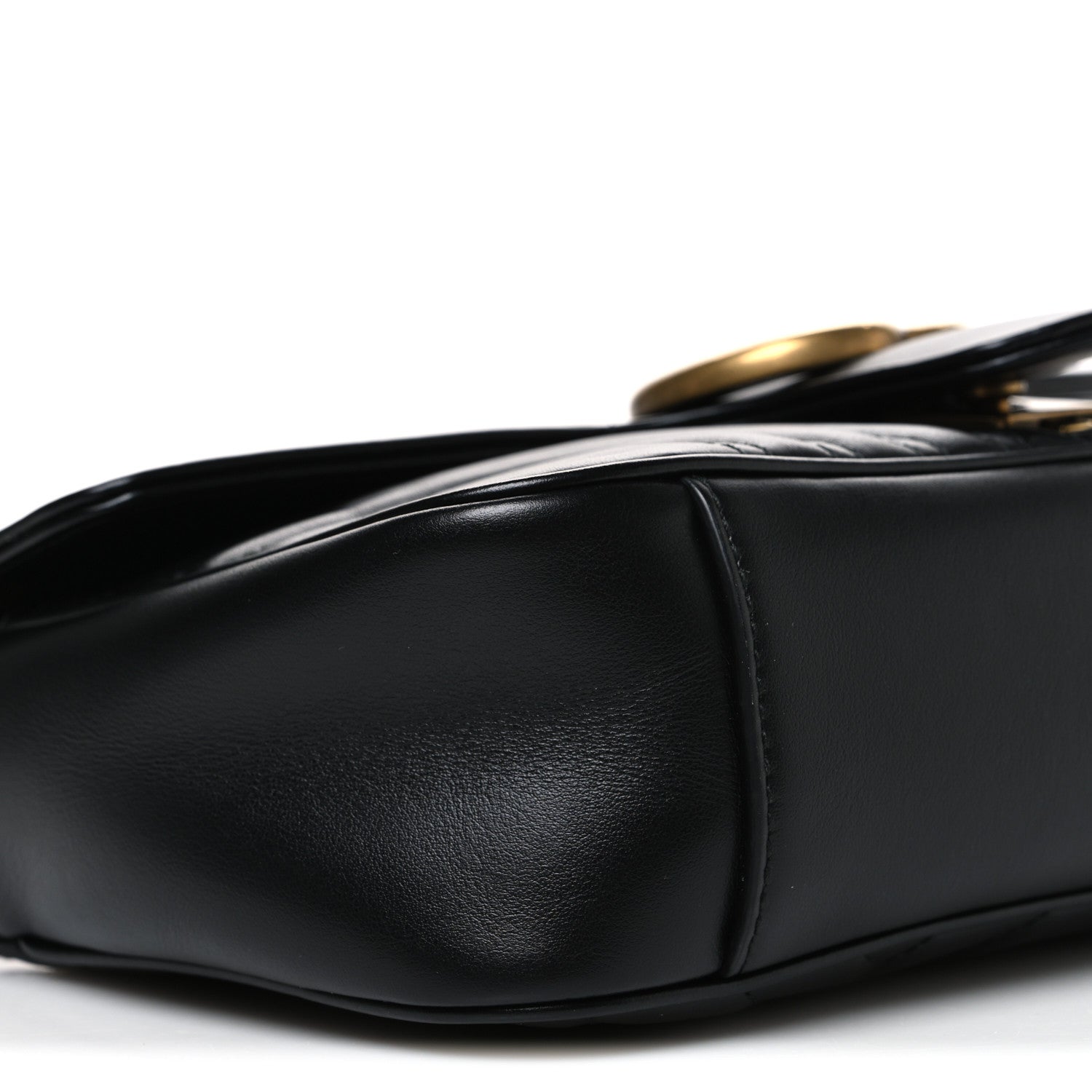 Gucci Calfskin Matelasse Small GG Marmont Shoulder Bag Black 8 of 9