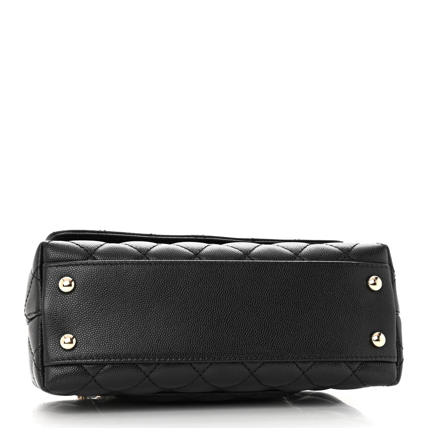 Caviar Quilted Mini Coco Handle Flap Black